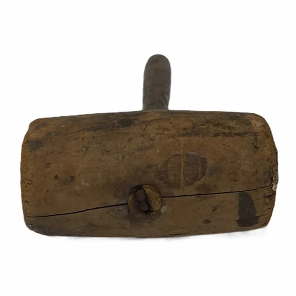 Primitive Wooden Mallet Handmade Vintage Antique Kitchen Utensil Farmhouse Decor